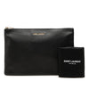 Saint Laurent Leather Zip Clutch Secondhand