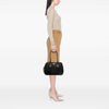 Prada Soft Calf Trimmed Tessuto Bauletto Bag Secondhand