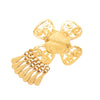 Chanel CC Gold Plated Gripoix Flower Pin Brooch Secondhand