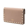 Valentino Pebbled Calfskin Rockstud Envelope Wallet on Chain Secondhand