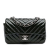 Chanel Mini Rectangular Classic Chevron Patent Single Flap Secondhand