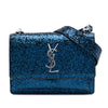 Saint Laurent Small Glittered Leather Monogram Sunset Crossbody Secondhand