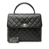 Chanel CC Quilted Caviar Kelly Top Handle Bag Secondhand