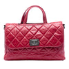 Chanel Quilted Glazed Calfskin Convertible Boy Top Handle Bag Secondhand