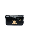 Celine Shiny Calfskin Triomphe Claude Shoulder Bag Secondhand