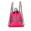 Gucci Logo Drawstring Backpack Secondhand
