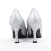 MAISON MARGIELA MM6 9 cm Laminated Leather Pumps in Silver, Size 37 EU Secondhand