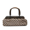 Gucci GG Canvas Wood Frame Handbag Secondhand