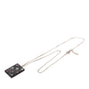 Chanel CC Brass Acrylic and Strass Pendant Necklace Secondhand