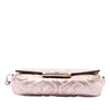 Fendi Mini Zucca Embossed Metallic Leather Baguette Satchel Secondhand