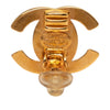 Chanel CC Gold Plated Turnlock Clip On Earrings Secondhand