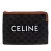 Celine Small Triomphe Coated Canvas Clutch Secondhand
