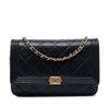 Secondhand Chanel Quilted Lambskin Boy Wallet On Chain