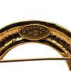 Chanel Gold Plated CC Hoop Brooch Secondhand