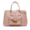 Secondhand Prada Saffiano Lux Galleria Double Zip Front Pocket Satchel
