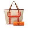 Hermès Toile and Clemence Pursangle Tote Secondhand