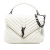 Saint Laurent Medium Chevron Sheepskin Monogram College Satchel Secondhand
