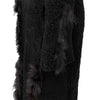 Secondhand Roberto Cavalli Class Long Coat with Fur 