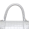 Secondhand Balenciaga Crocodile Embossed Hourglass Bag 