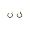 Secondhand Salvati Diamonds and Gold Hoop Earrings 