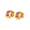 Secondhand Hermès Printed Enamel Clip On Earrings 