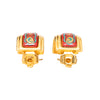 Secondhand Hermès Printed Enamel Clip On Earrings 