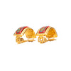 Secondhand Hermès Printed Enamel Clip On Earrings 