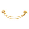 Secondhand Vintage 18K Gold Double Clip Brooch with Diamonds – Retro Bow Sheaf Design - '40s