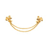 Secondhand Vintage 18K Gold Double Clip Brooch with Diamonds – Retro Bow Sheaf Design - '40s