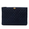 Chanel Large Quilted Caviar Boy O Case Clutch Secondhand