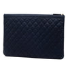 Chanel Large Quilted Caviar Boy O Case Clutch Secondhand