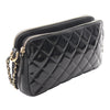 Chanel Patent CC Crown Double Zip Crossbody Secondhand