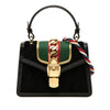 Secondhand Gucci Mini GG Velvet Web Sylvie Top Handle Bag
