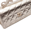 Secondhand Chanel CC Quilted Metallic Caviar Top Handle Wallet on Chain