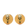 Secondhand Chanel Gold Plated Coco Coin Motif Clip On Earrings