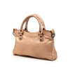 Balenciaga Metallic Craquele Suede Motocross Classic First Satchel Secondhand