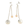 Hermès Sterling Silver and 18K Rose Gold Ex Libris Swing Earrings Secondhand