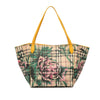 Burberry Small Haymarket Check Floral Print Coated Canvas Canterbury Tote Secondhand