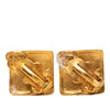 Chanel CC Gold Plated Diamond Clip On Earrings Secondhand