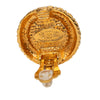 Chanel CC Gold Plated Faux Pearl Clip On Earrings Secondhand