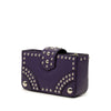 Prada City Calfskin Studded Elektra Turn Lock Clutch Secondhand