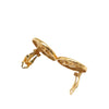 Chanel CC Gold Plated Button Clip On Earrings Secondhand
