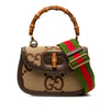 Gucci Small Jumbo GG Canvas Web Bamboo 1947 Top Handle Bag Secondhand