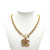 Chanel Gold Plated Double CC Pendant Necklace Secondhand