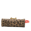 Fendi Mini Leopard Print Canvas Flap Crossbody Secondhand