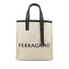 Ferragamo Canvas Embossed Logo Signature Tote Secondhand