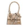 Secondhand Jacquemus Snake Embossed Leather Le Chiquito Moyen Satchel