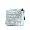 Fendi Medium Zucca Perforated Leather Baguette Messenger Bag Secondhand