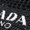 Prada Raffia Effect Crochet Embroidered Logo Tote Secondhand