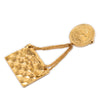 Chanel CC Gold Plated Quilted Flap Bag Medallion Brooch Secondhand